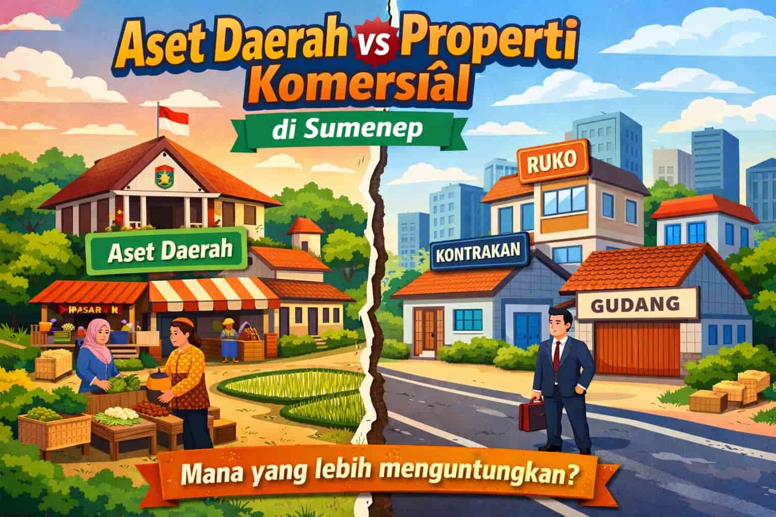 Perbedaan Aset Daerah dan Properti Komersial di Sumenep